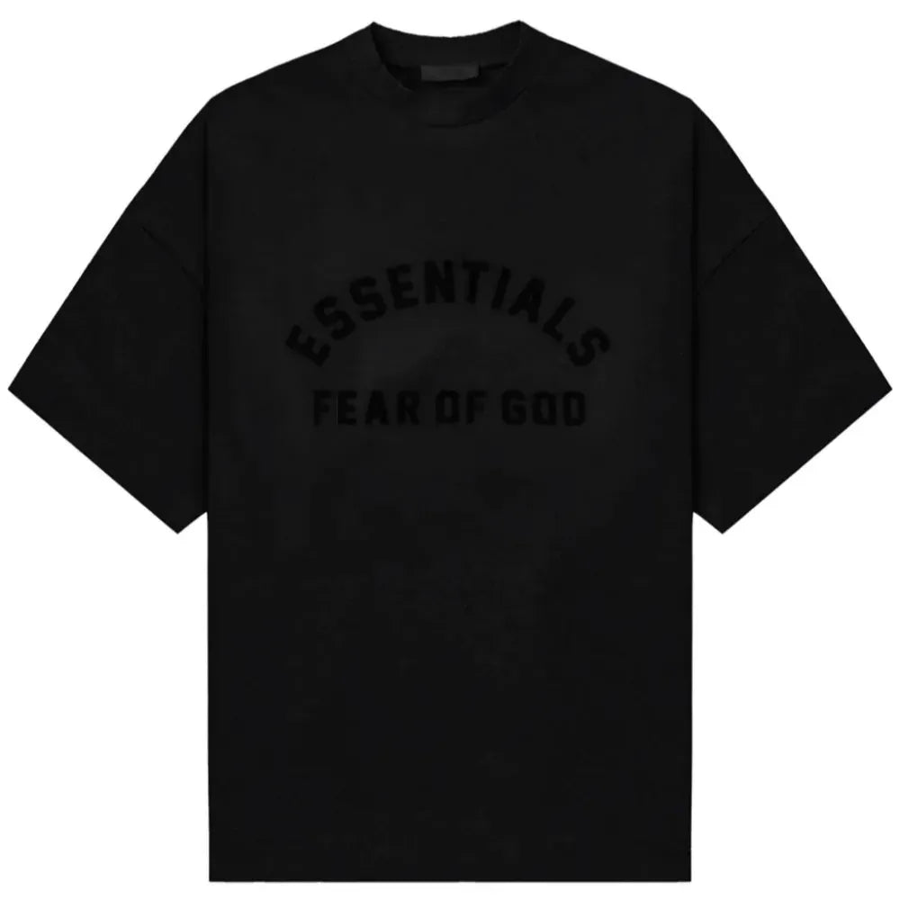 Camiseta Fear of God Essentials Heavy Jersey Crewneck Jet "Black"