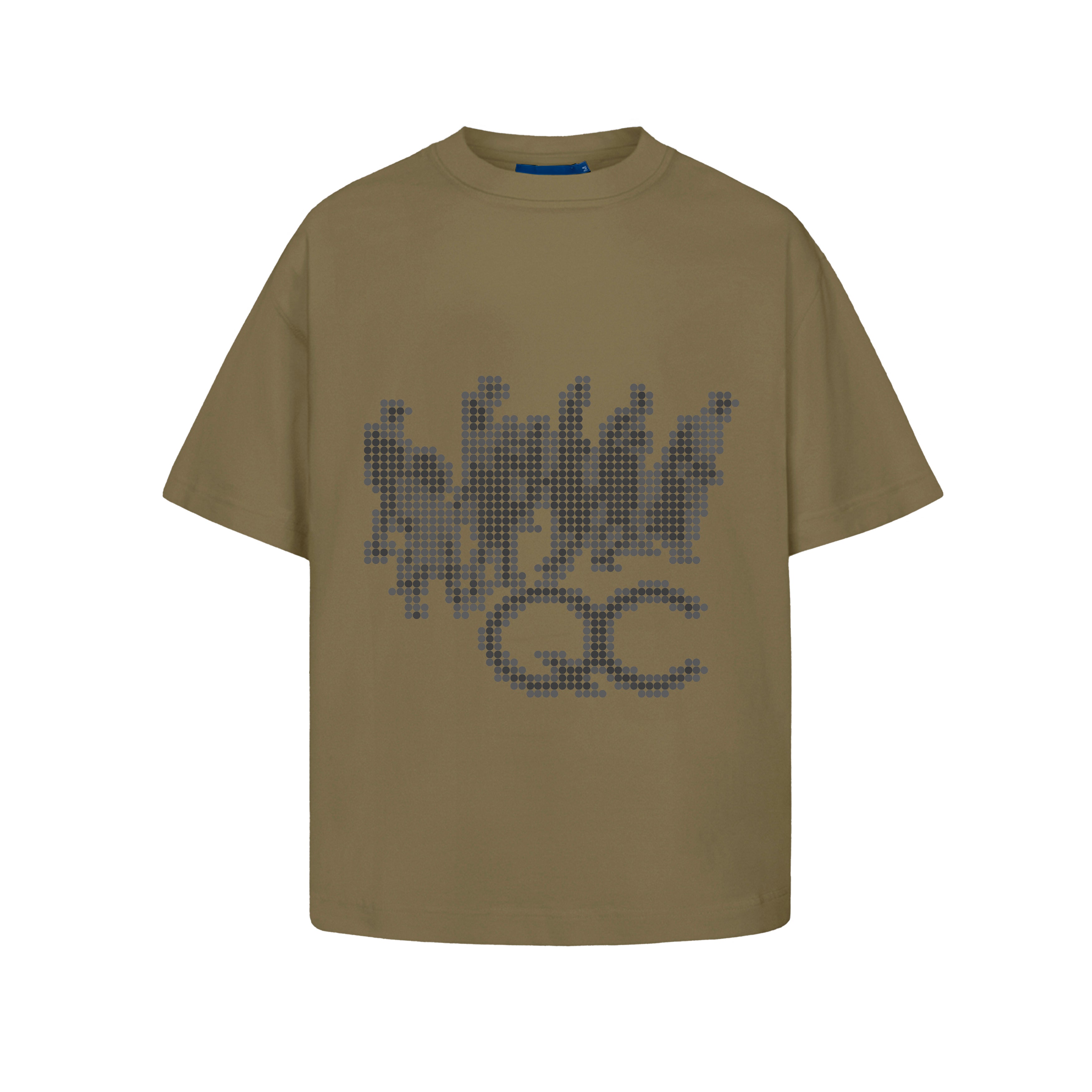 Quadro Creations Line Dots Boxy Brown T-shirt