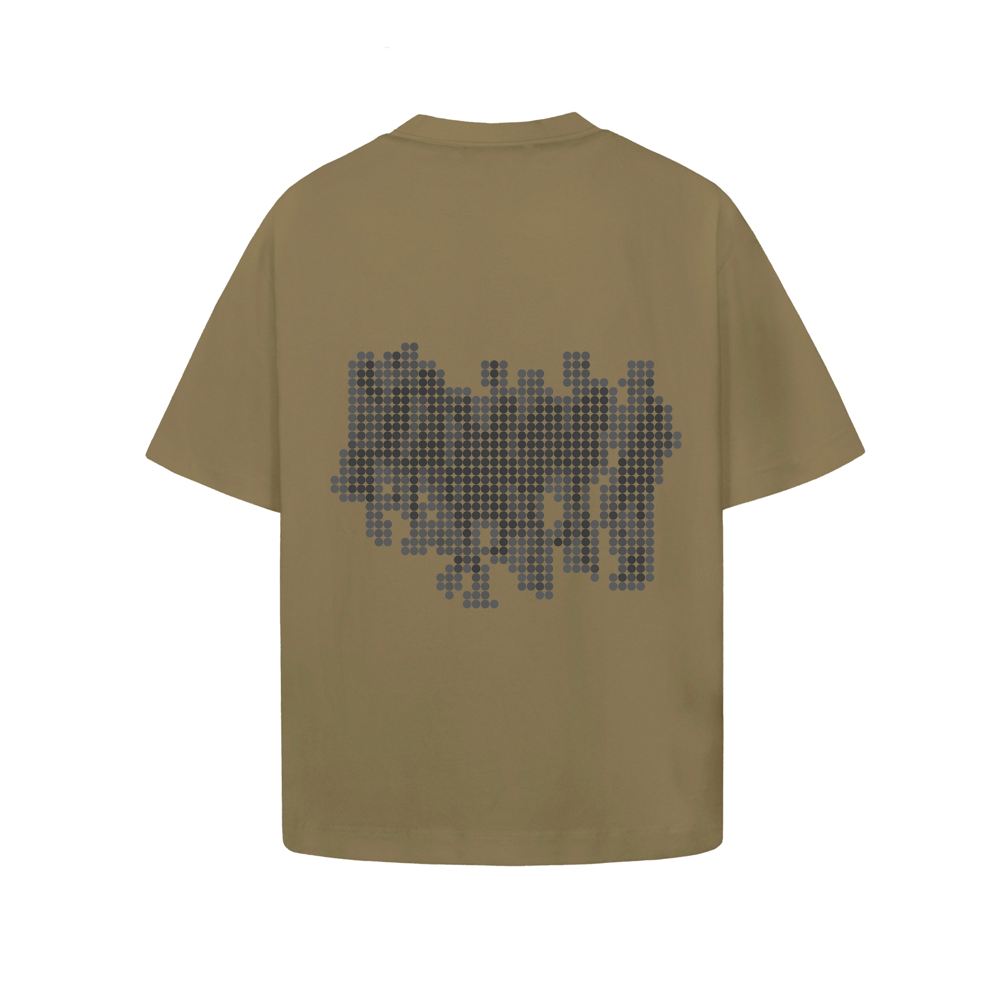Quadro Creations Line Dots Boxy Brown T-shirt