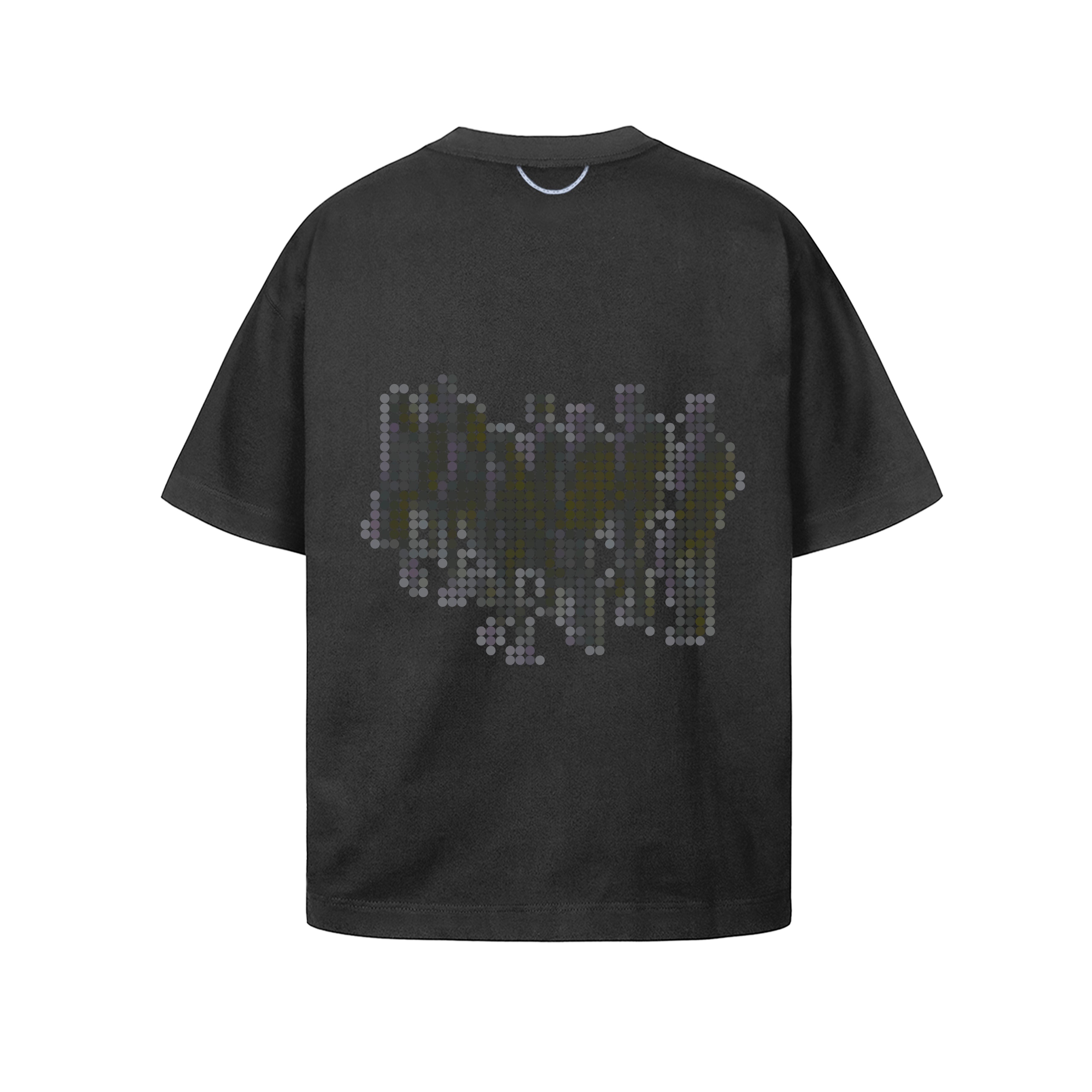 Quadro Creations Line Dots Boxy Grey T-shirt