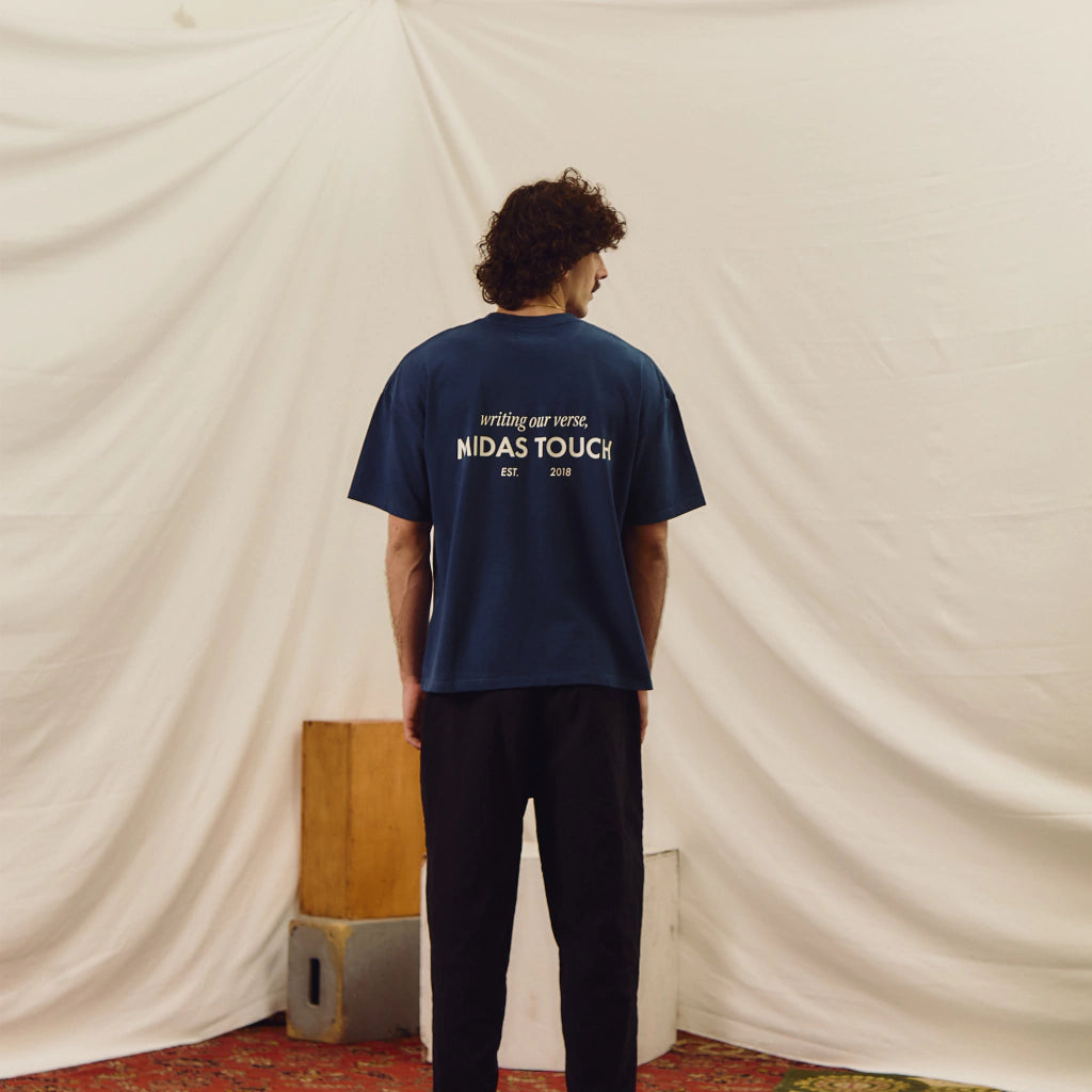 Camiseta Midas Touch Boxy "Navy"