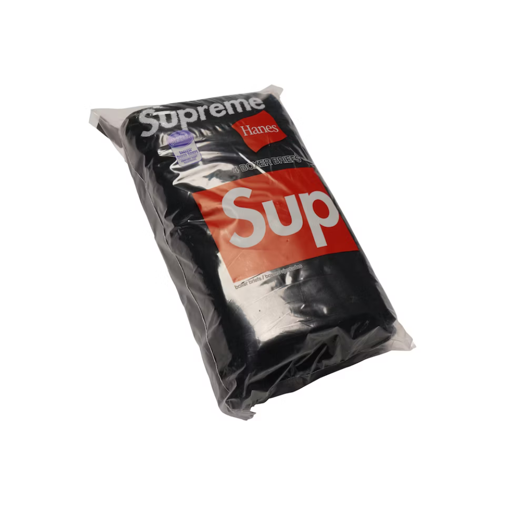 Cueca Supreme/Hanes Boxer (4 Pack) "Black"