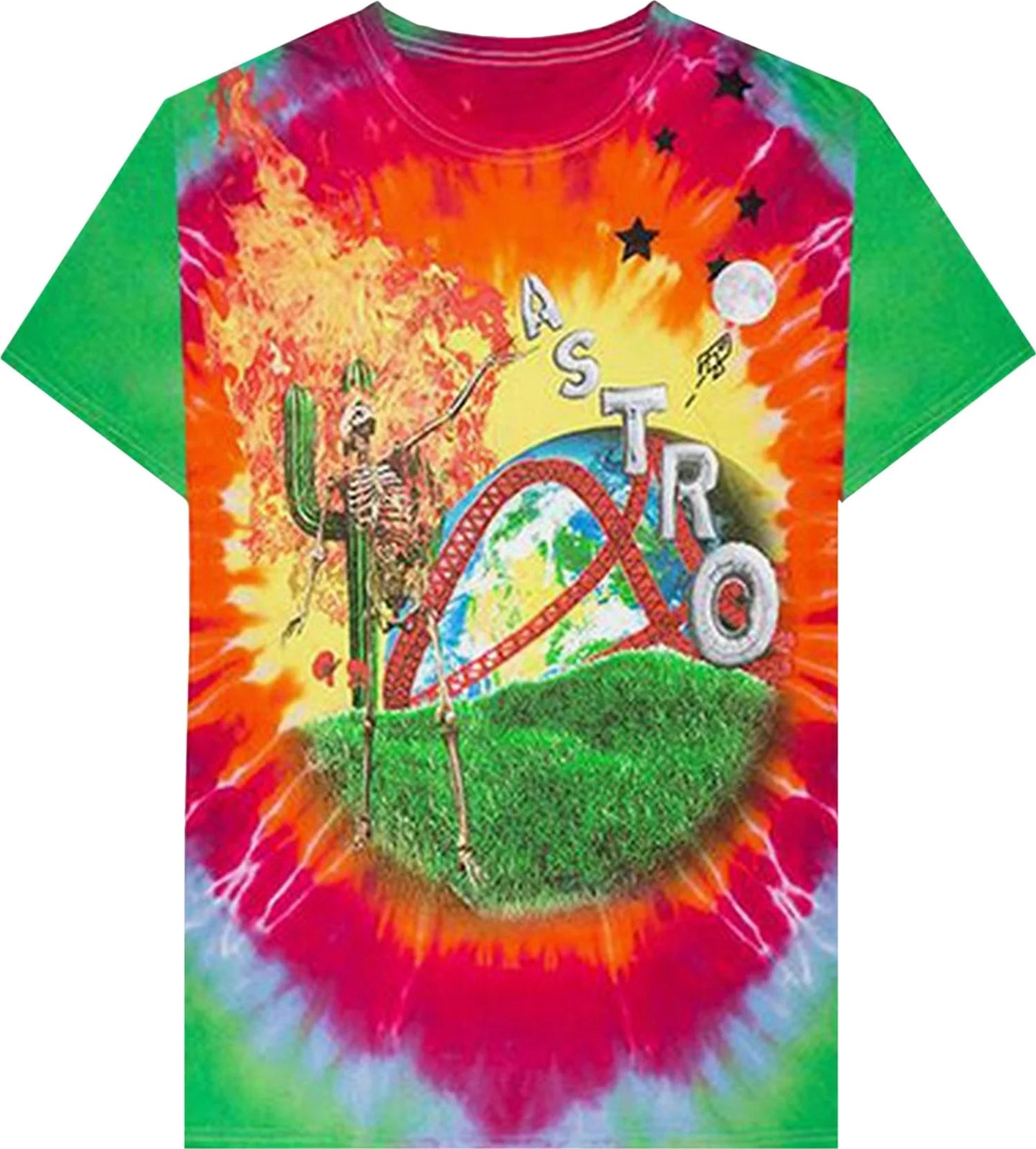 Camiseta Cactus Jack by Travis Scott Astroworld Smiley "Tie-Dye"