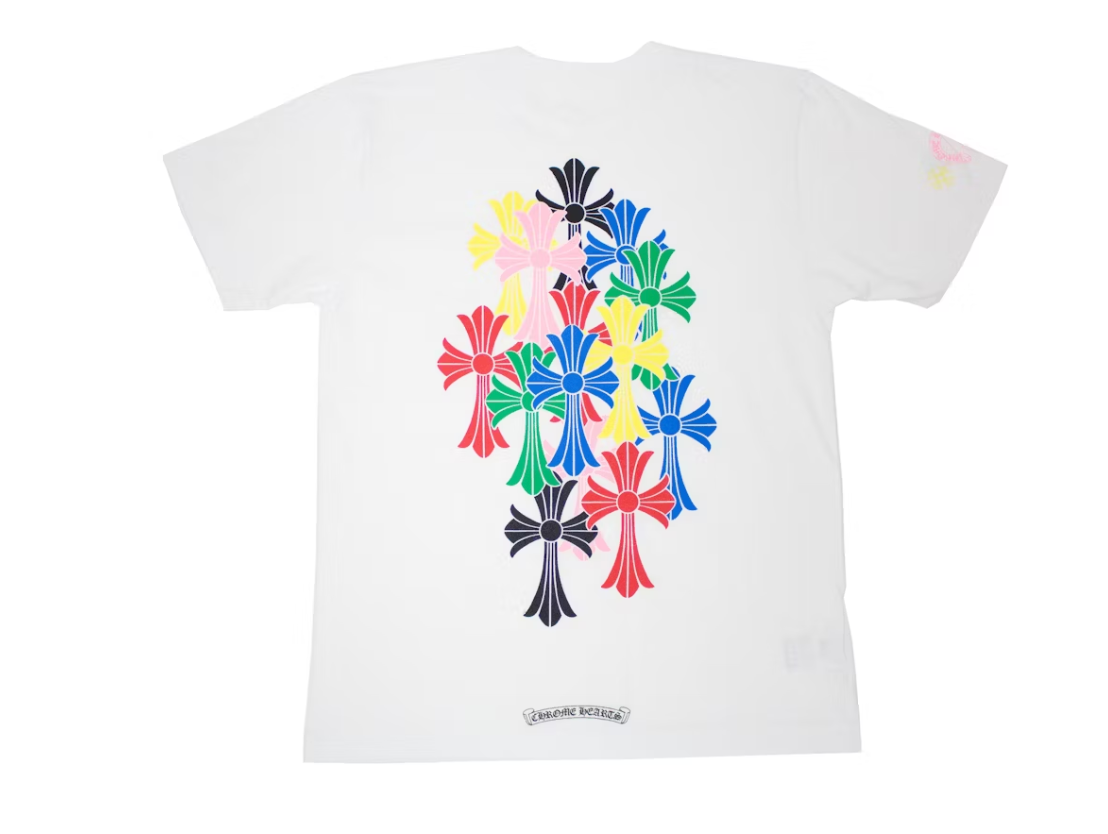 Camiseta Chrome Hearts Multi Color Cross Cemetery "White"