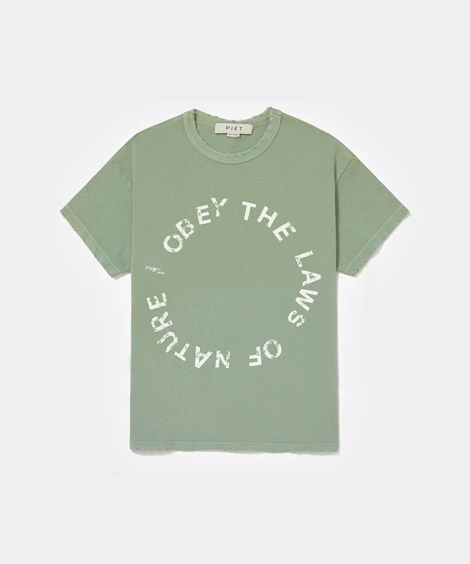 Camiseta Piet I Obey Fitted "Light olive"