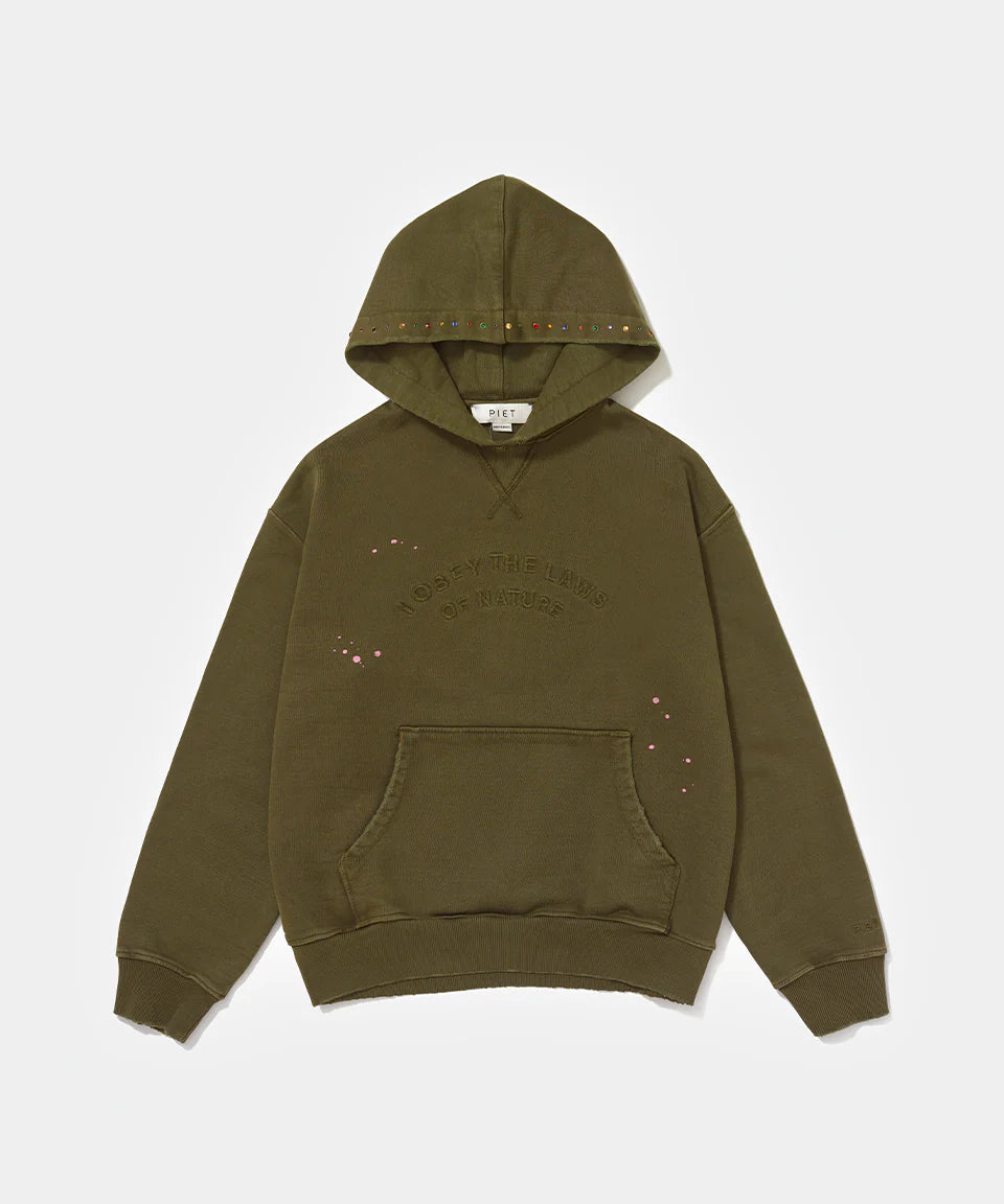 Moletom Piet Gems Faded Hoodie 600GSM "Deep Green"