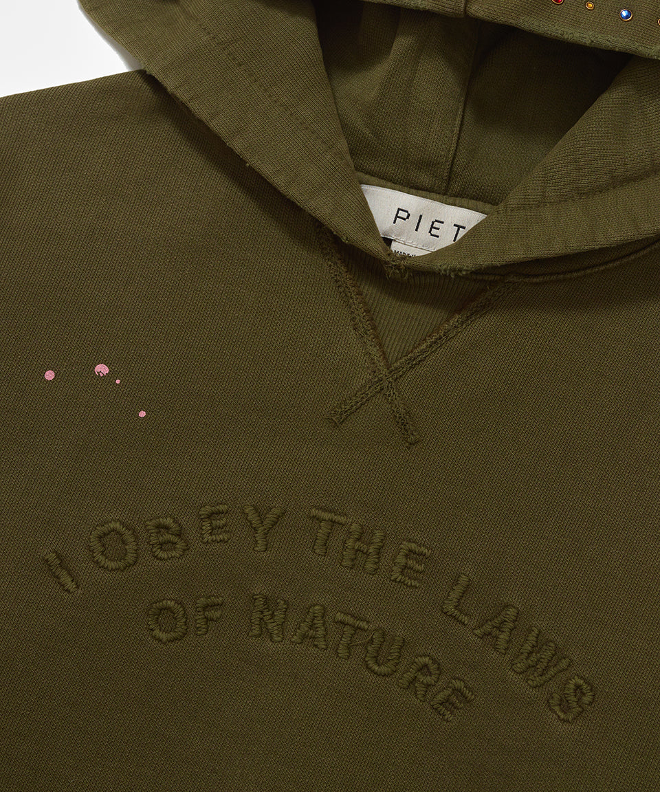 Moletom Piet Gems Faded Hoodie 600GSM "Deep Green"