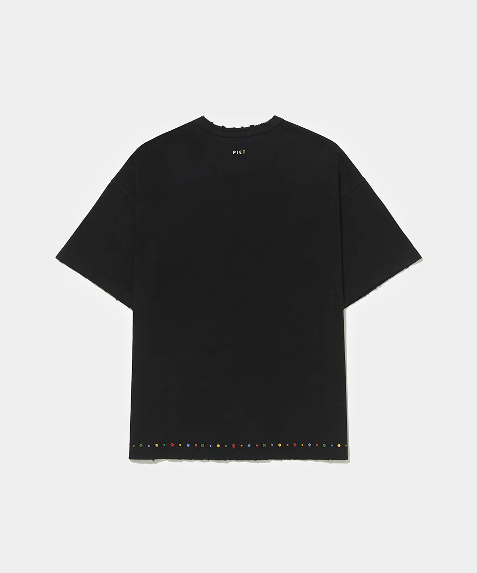 Camiseta Piet Gems Distressed "Black"