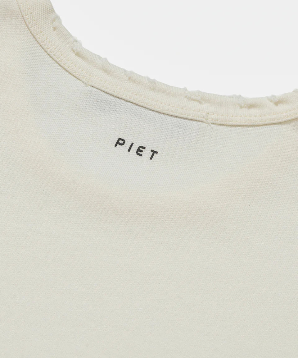 Camiseta Piet Gems Distressed "Bone White"